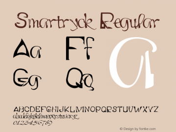 Smartryck Version 2018-8-02-001 Font Sample