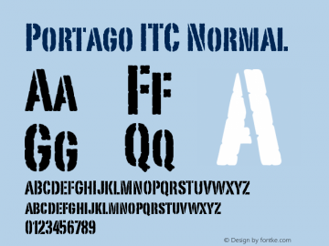 Portago ITC Version 001.001 Font Sample