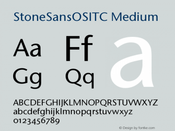 StoneSansOSITC-Medium Version 001.000图片样张