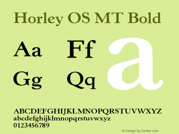 Horley OS MT Bold Version 001.003图片样张