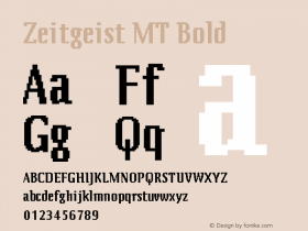 Zeitgeist MT Bold Version 001.003图片样张