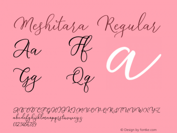 Meshitara Regular Version 1.000 Font Sample