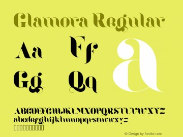 Glamora Regular Version 1.000;PS 001.000;hotconv 1.0.70;makeotf.lib2.5.58329 Font Sample