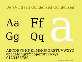 DejaVu Serif Condensed Version 2.0 Font Sample