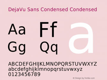 DejaVu Sans Condensed Version 2.1图片样张