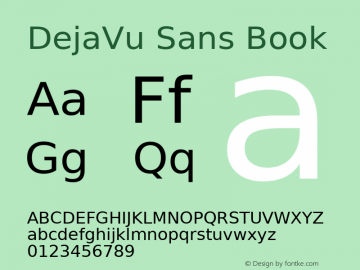 DejaVu Sans Version 2.1 Font Sample