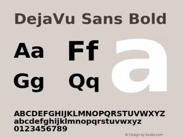 DejaVu Sans Bold Version 2.2 Font Sample