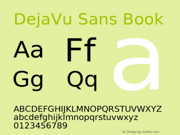 DejaVu Sans Version 2.3 Font Sample