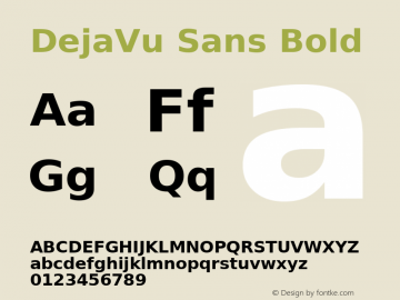 DejaVu Sans Bold Version 2.4 Font Sample