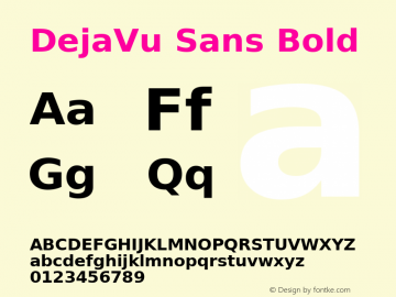 DejaVu Sans Bold Version 2.5 Font Sample