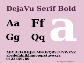 DejaVu Serif Bold Version 2.7图片样张