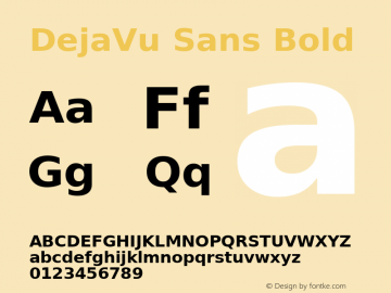DejaVu Sans Bold Version 2.10 Font Sample