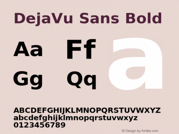 DejaVu Sans Bold Version 2.12 Font Sample