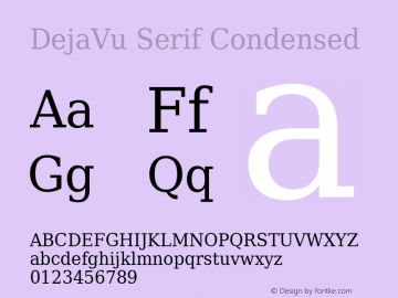 DejaVu Serif Condensed Version 2.13图片样张