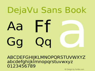 DejaVu Sans Version 2.13 Font Sample