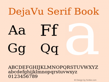 DejaVu Serif Version 2.13 Font Sample