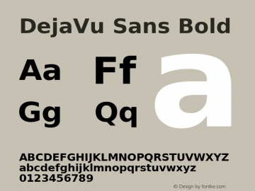 DejaVu Sans Bold Version 2.15 Font Sample