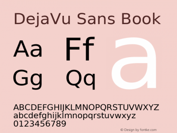 DejaVu Sans Version 2.16 Font Sample