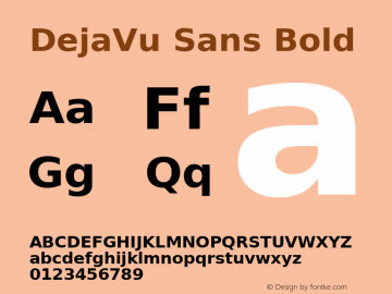 DejaVu Sans Bold Version 2.17 Font Sample