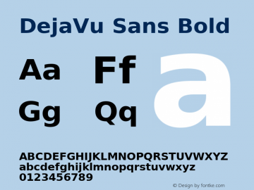 DejaVu Sans Bold Version 2.19 Font Sample