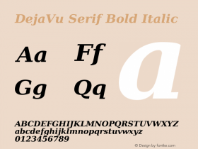 DejaVu Serif Bold Italic Version 2.22图片样张