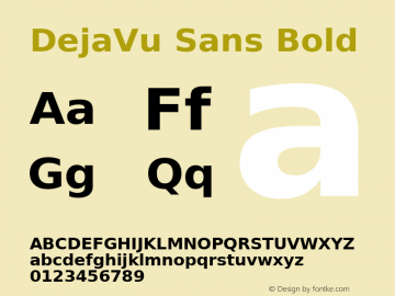 DejaVu Sans Bold Version 2.24 Font Sample