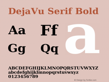 DejaVu Serif Bold Version 2.24 Font Sample