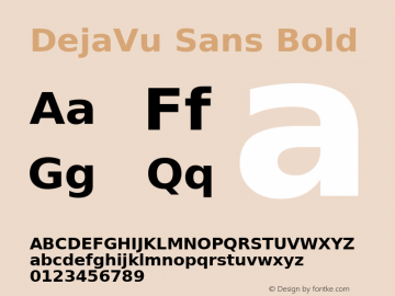 DejaVu Sans Bold Version 2.27 Font Sample