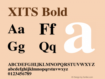 XITS Bold Version 001.001 Font Sample