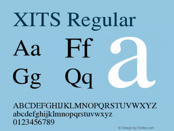 XITS Version 001.001 Font Sample