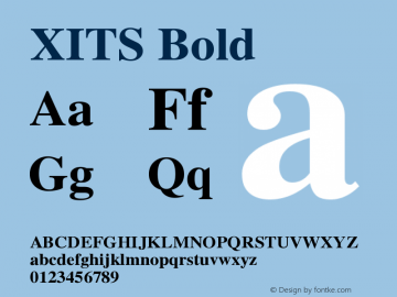 XITS Bold Version 001.003 Font Sample