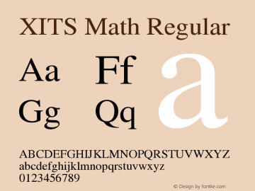 XITS Math Version 001.003图片样张