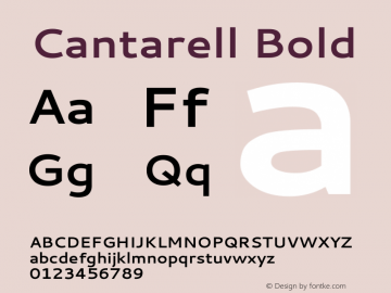 Cantarell Bold Version 001.001 Font Sample