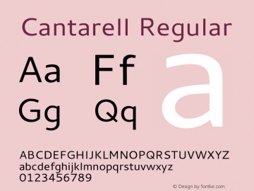 Cantarell Regular Version 001.001 Font Sample