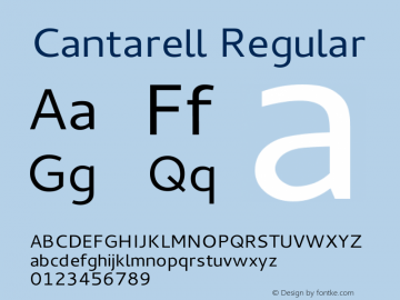 Cantarell Regular Version 001.001 Font Sample