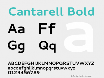 Cantarell Bold Version 0.05 Font Sample