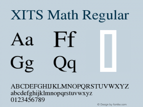 XITS Math Version $version Font Sample