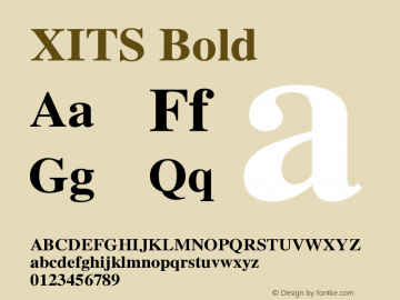 XITS Bold Version $version Font Sample