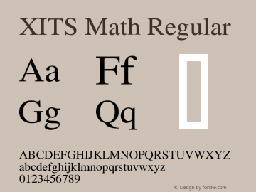 XITS Math Version $version Font Sample