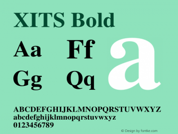 XITS Bold Version $version Font Sample