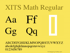 XITS Math Version $version Font Sample