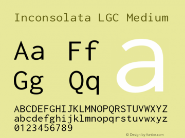 Inconsolata LGC Version 1.1.0 Font Sample