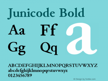 Junicode Bold Version 0.7.6 Font Sample