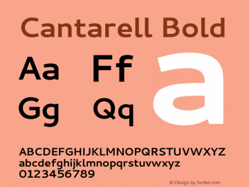 Cantarell Bold Version 0.0.9 Font Sample