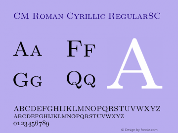 Computer Modern Roman Cyrillic Regular Small Caps Version 001.001图片样张