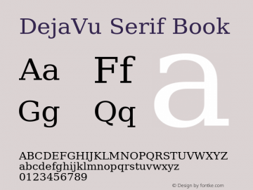 DejaVu Serif Version 2.1 Font Sample