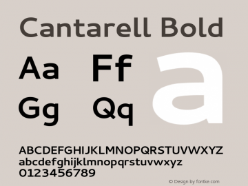 Cantarell Bold Version 0.0.10 Font Sample