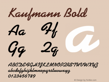Kaufmann Bold 001.000 Font Sample