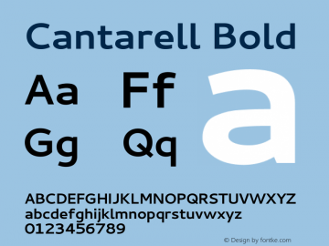 Cantarell Bold Version 0.0.11 Font Sample