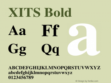 XITS Bold Version $version Font Sample